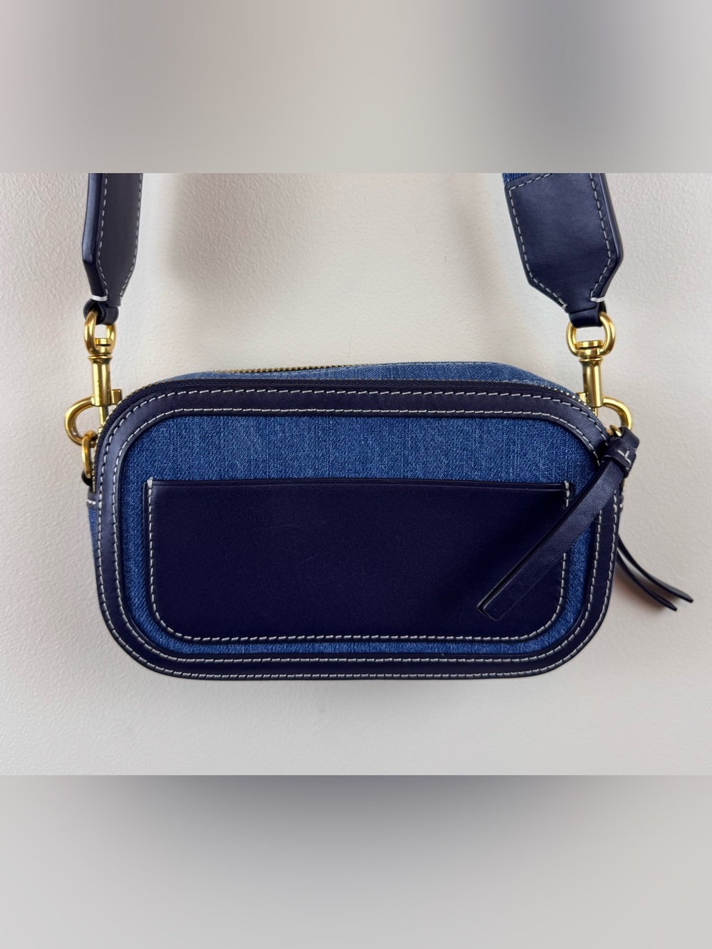 Tory Burch Miller Denim Mini Crossbody Bag with Dust Bag - Picture 9 of 16